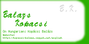 balazs kopacsi business card